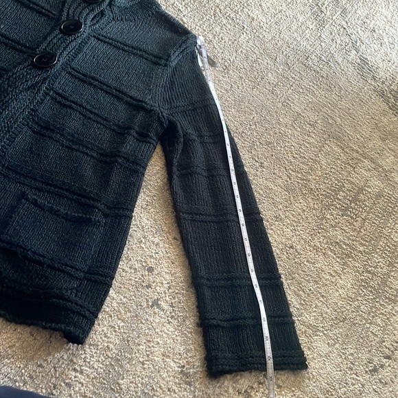 Ladies LH Sport black medium weight sweater/ cardigan w/3 button snap closure L - Picture 8 of 10
